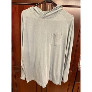 HUK Performance Gray Lightweight Fishing Hoodie Size L